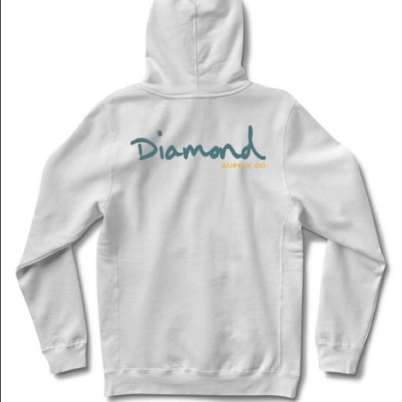OG SCRIPT HOODIE Navy White Pullover Men/'s Sweatshirt Diamond Supply Co